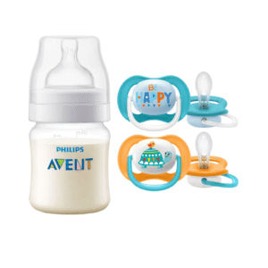 Pack Mamadera Anticolic 125 ml + 2 Chupetes 6-18m Tortuga