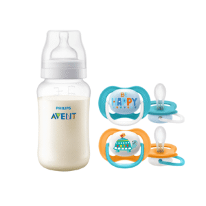 Mamadera Anticolic 330 ml + 2 Chupetes 6-18m Tortuga