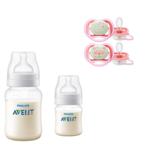 Mamaderas Anticolic 125, 260 ml + 2 Chupetes 6-18m