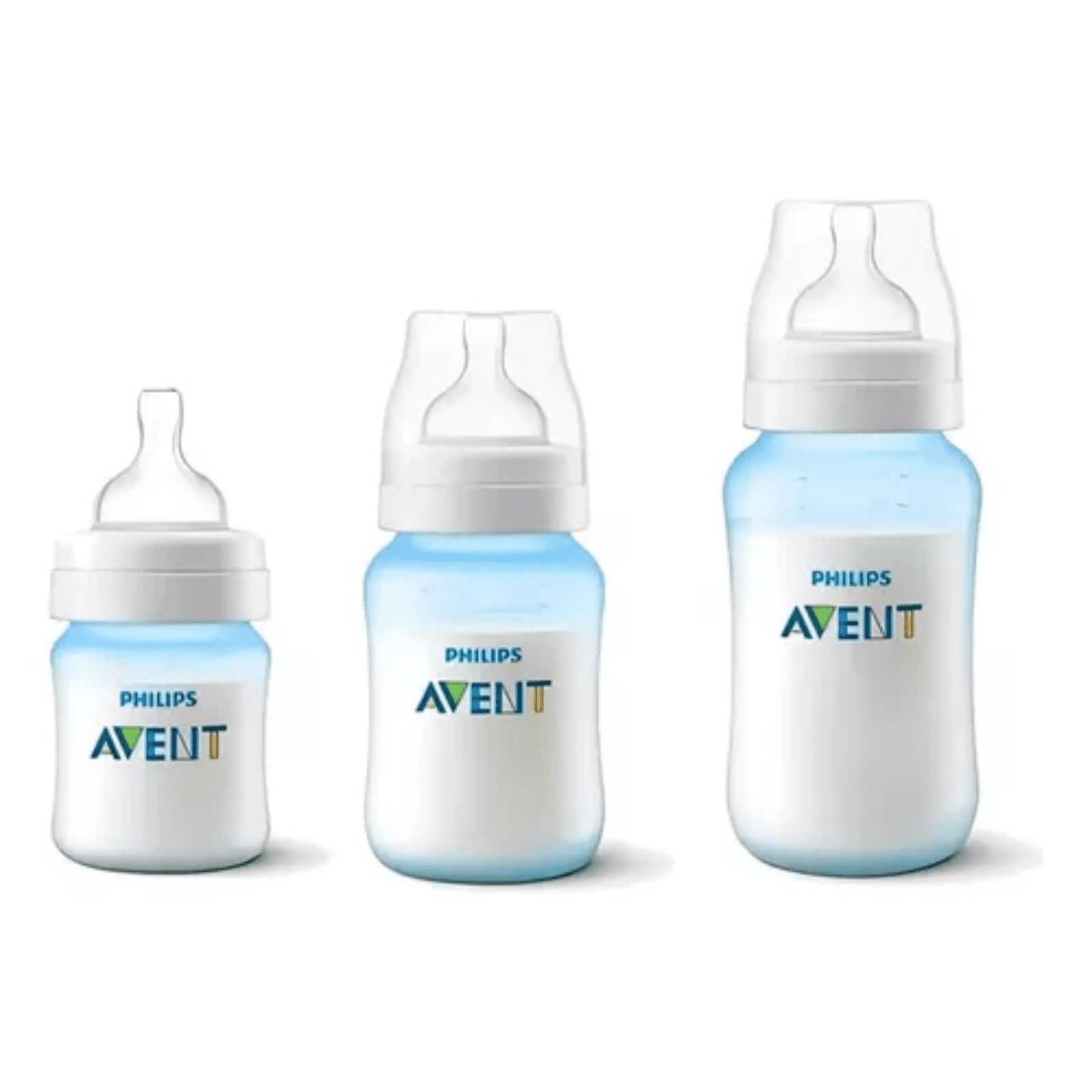 Set mamadera anti-colic 125 ML+260ML+330ML Azul - Imagen 2