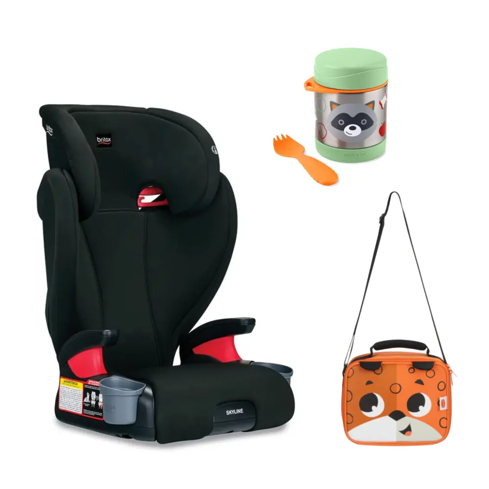 Silla Sky Dusk Britax + Termo Mapache + Lonchera León