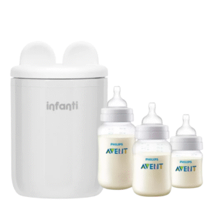 Pack Lactancia Calentador Infanti Milan más 3 Mamaderas Avent