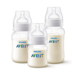 Set mamadera anti-colic 125 ML+260ML+330ML Transparente