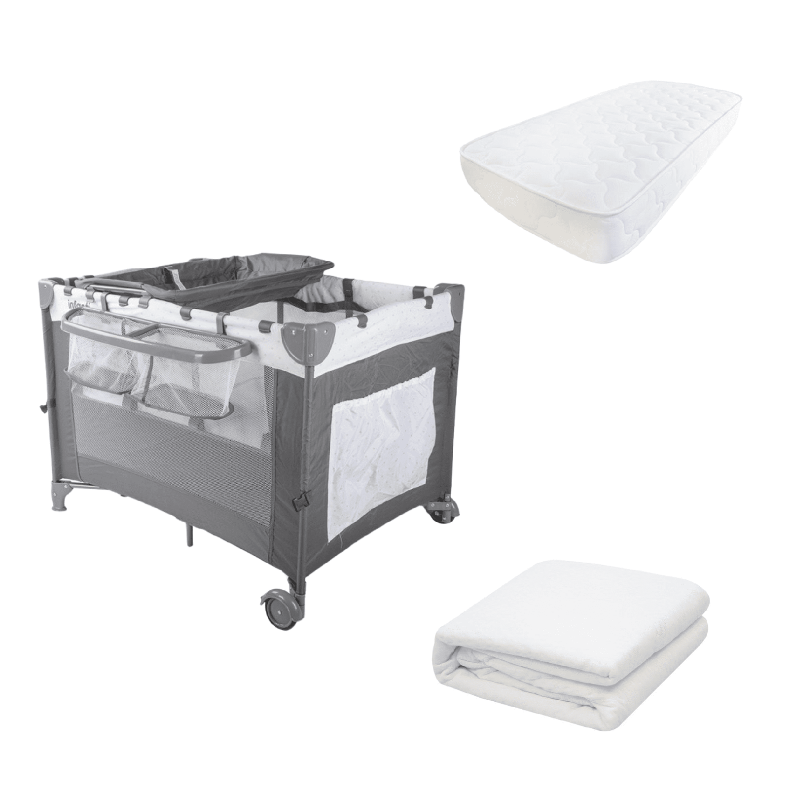 Cuna más Colchón-Protector Playard Always Together Marengo
